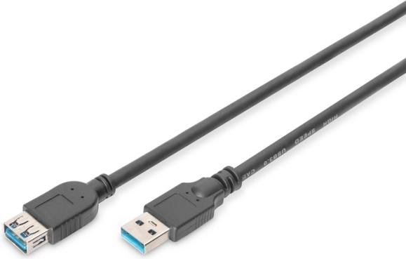 Câble rallonge USB 3.1 Gen 1 SuperSpeed 5 Gbps USB-A mâle vers USB-A femelle, noir, 1,8 m