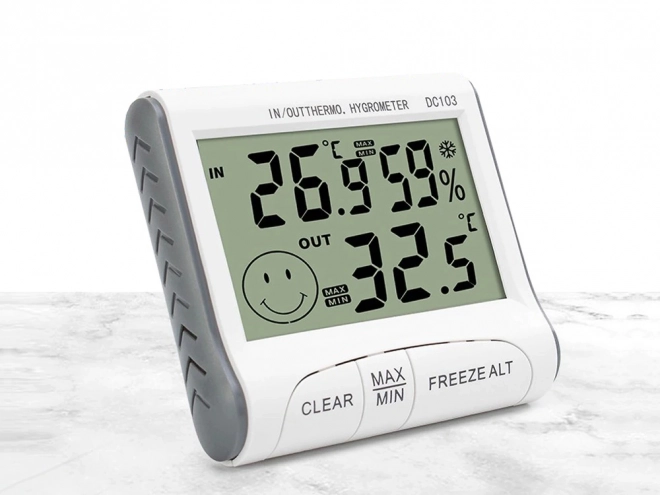 Station météorologique avec thermomètre, hygromètre et capteur