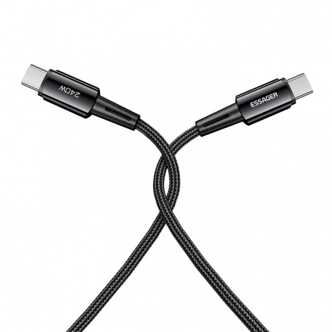 Câble USB-C vers USB-C Essager 240W 1m gris