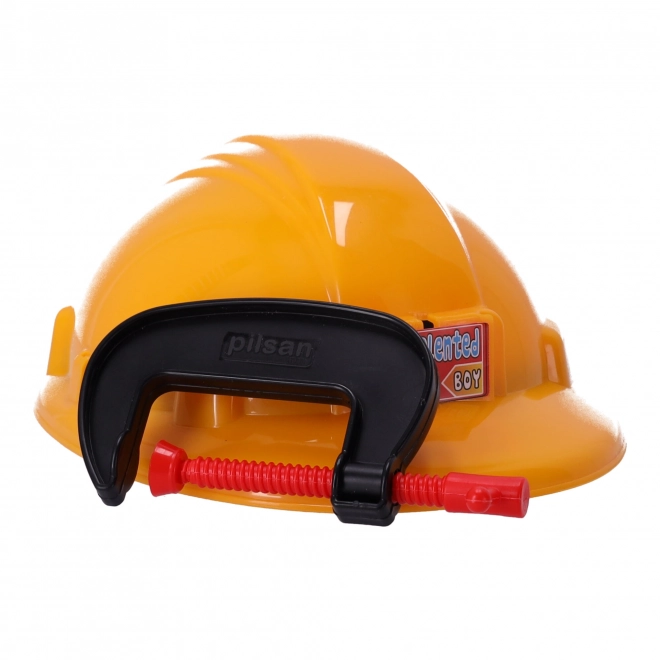 Ensemble de petit bricoleur avec casque et outils