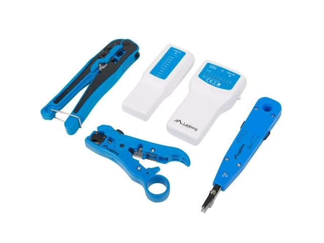 Kit d'outils pour l'installation LAN avec testeur RJ45 RJ11