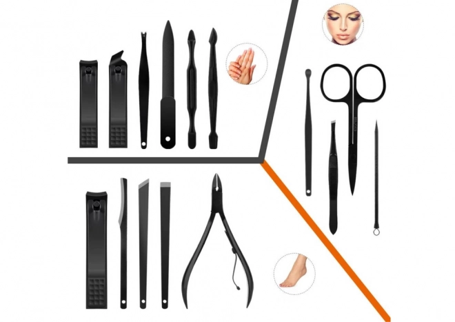 Ensemble de manucure 16 pièces pour le soin des ongles et des cuticules