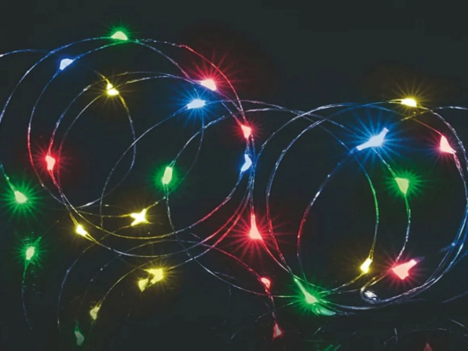 Guirlandes lumineuses LED multicolores de Noël avec piles 10m