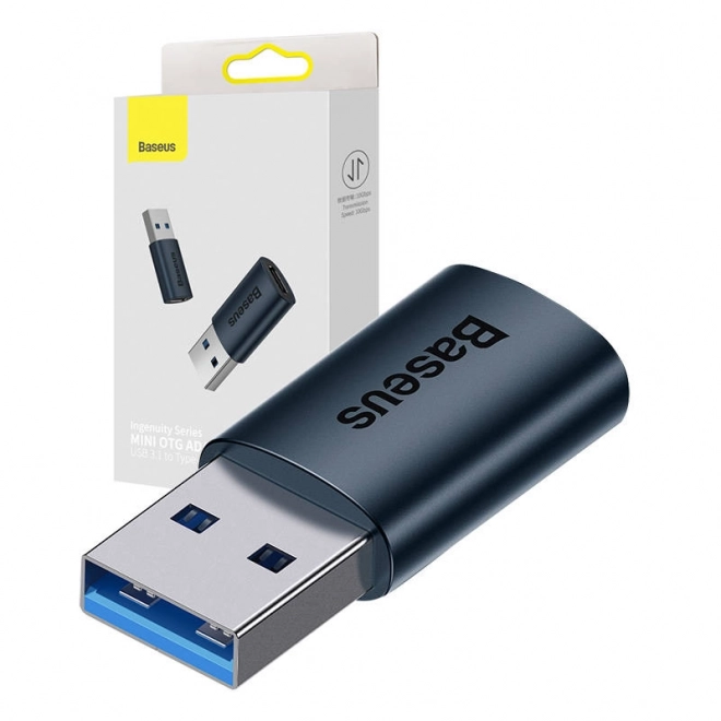 Adaptateur Baseus USB-A vers USB-C – Bleu
