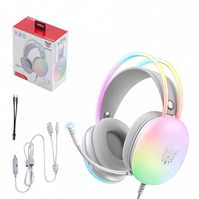 Casque de jeu Onikuma X25 blanc