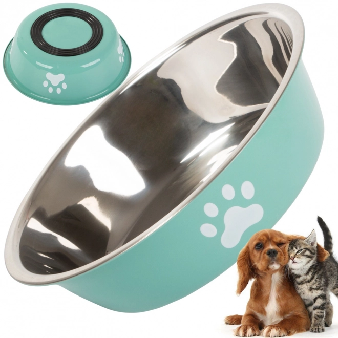 Grande gamelle en métal pour chiens et chats