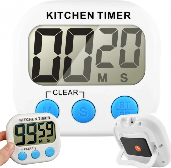 Minuteur de cuisine numérique avec aimant et grand écran LCD