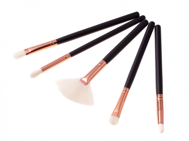 Ensemble de pinceaux de maquillage 15pcs + étui - marron