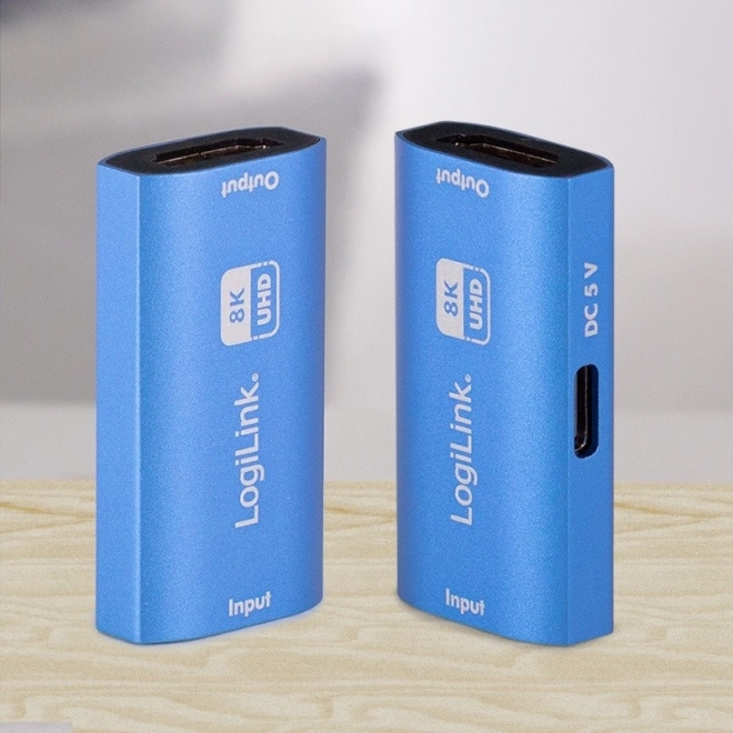 Répéteur HDMI 8K/60HZ HDCP2.3, aluminium bleu