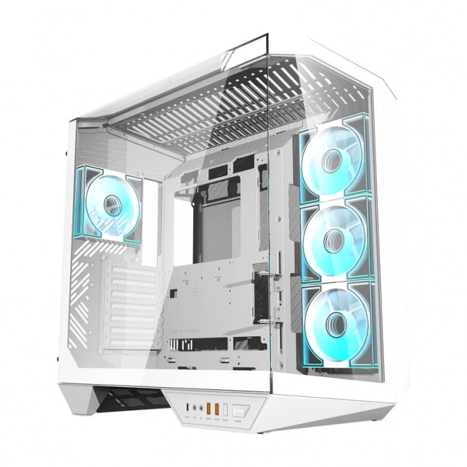 Boîtier d'ordinateur Darkflash avec 4 ventilateurs blanc