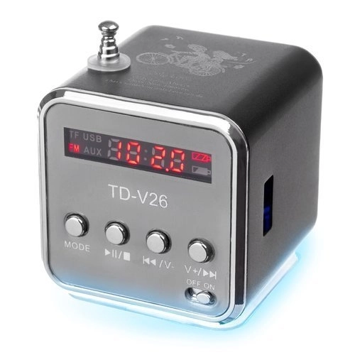 Haut-parleur Bluetooth portable avec radio et écran LCD TD-V26