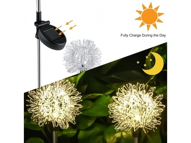 Lampe LED de jardin solaire en forme d'arbre - 2 pièces