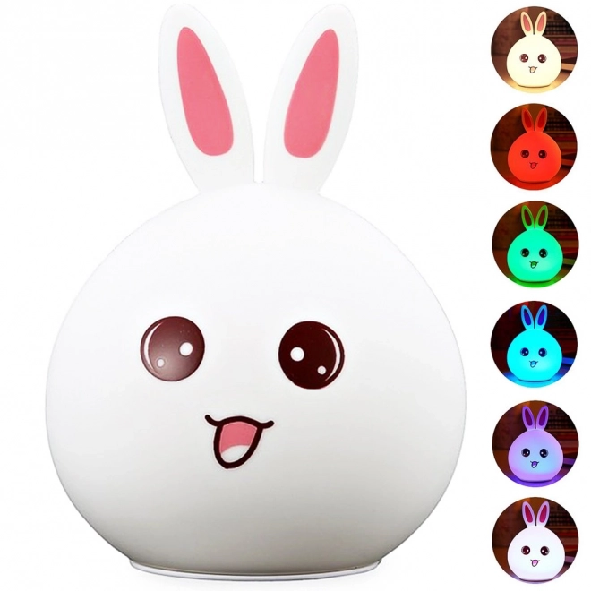 Lampe de nuit LED en silicone pour enfants en forme de lapin