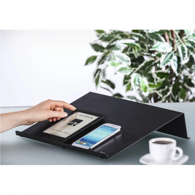 Hama Support pour ordinateur portable noir carbone