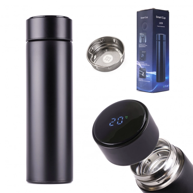 Gobelet thermique avec écran LED 500 ml noir
