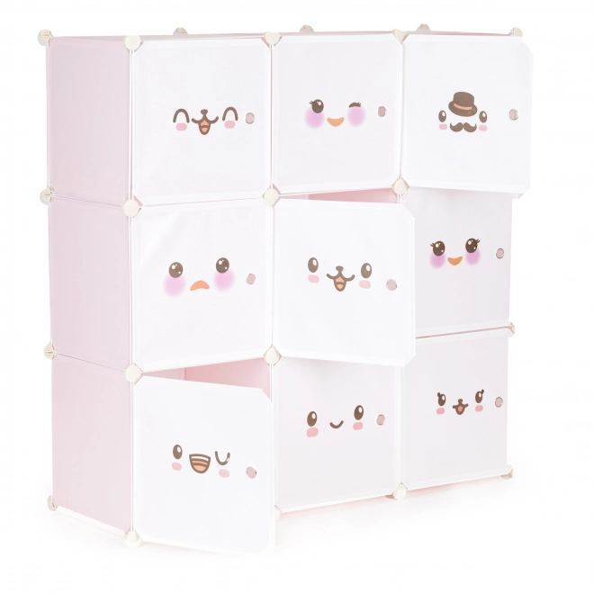 Meuble de rangement pour enfants avec 9 étagères