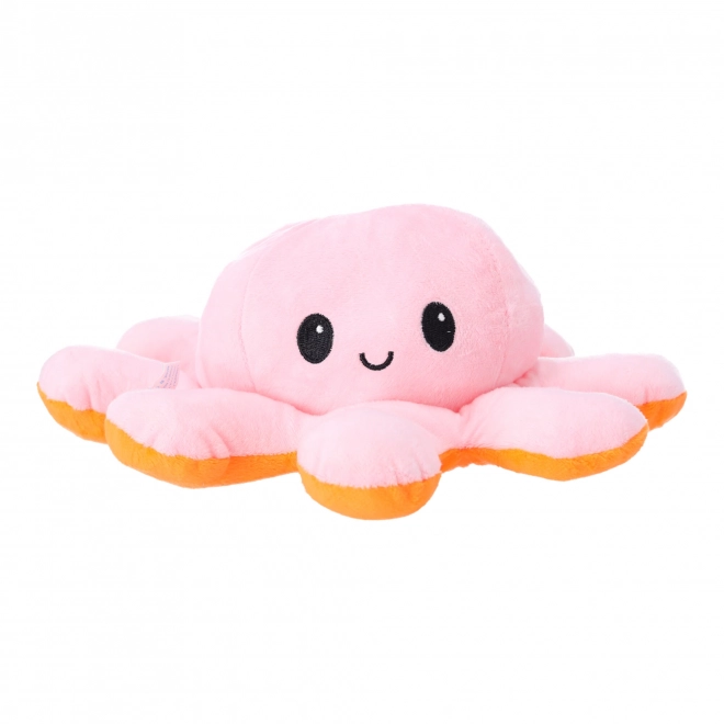 Poulpe réversible 40 cm - orange et rose