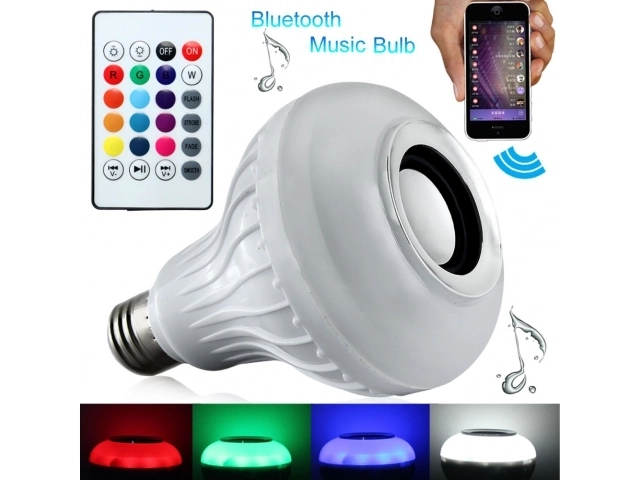 Ampoule LED colorée avec haut-parleur Bluetooth