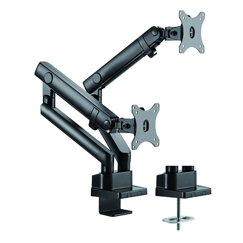 Support double pour moniteurs jusqu'à 32" avec mécanisme à ressort