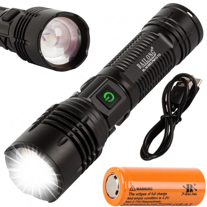 Lampe tactique militaire Bailong avec zoom LED