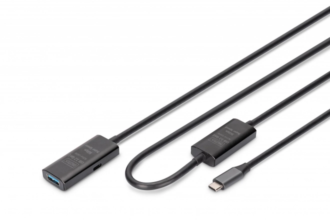 Câble d'extension actif USB-C - USB-A 10m, USB 3.2 Gen1 5Gbps