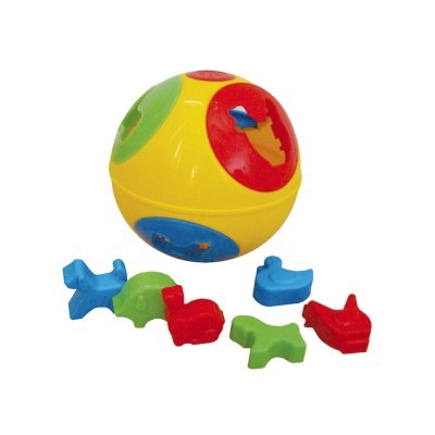 Balle d'insertion plastique diamètre 13cm 2 couleurs en filet 12m+
