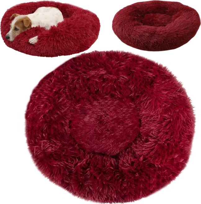 Panier douillet pour chats coussin moelleux pour canapé 80 cm – bordeaux