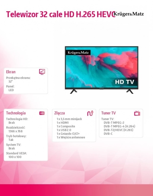 Téléviseur 32 pouces HD