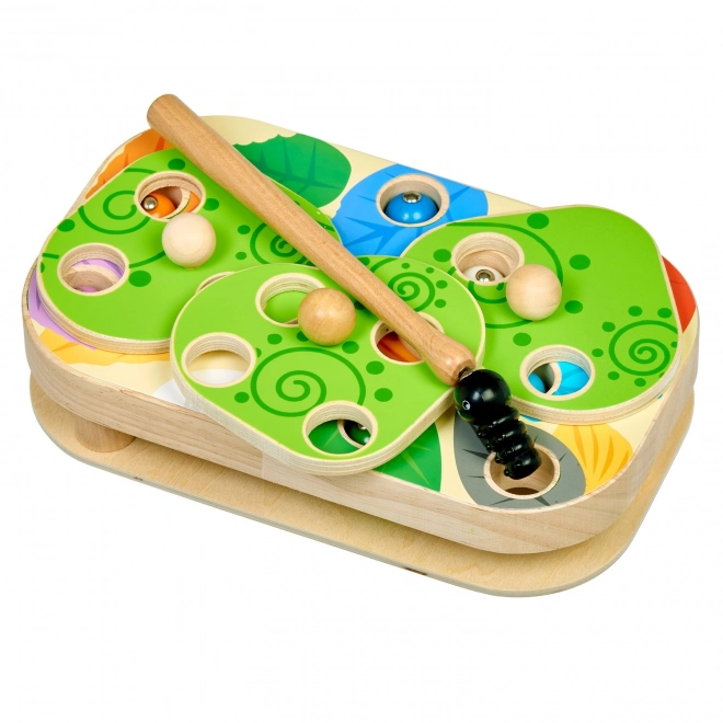 Lucy & Leo Attrape les chenilles – jeu de table en bois avec des aimants