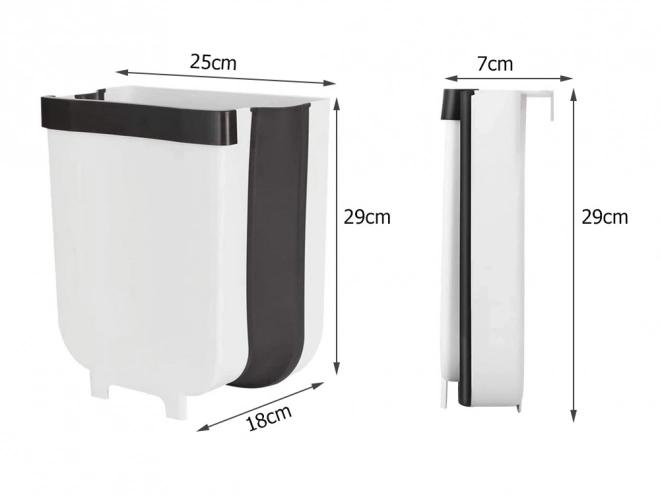 Poubelle pliante pour déchets organiques pour armoire