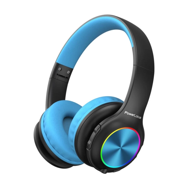 Casque sans fil pour enfants PowerLocus PLED – Noir-bleu