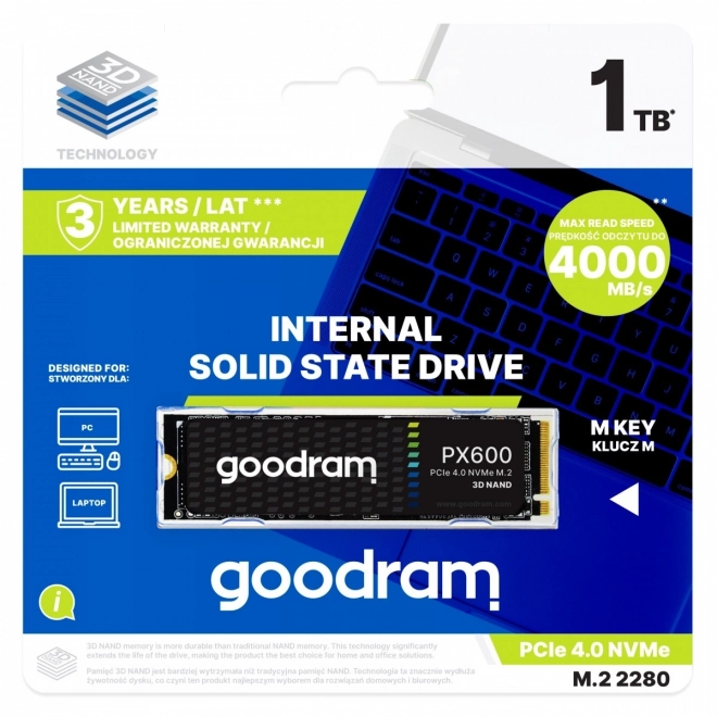 Disque SSD Goodram PX600 1TB NVMe M.2 PCIe 4.0
