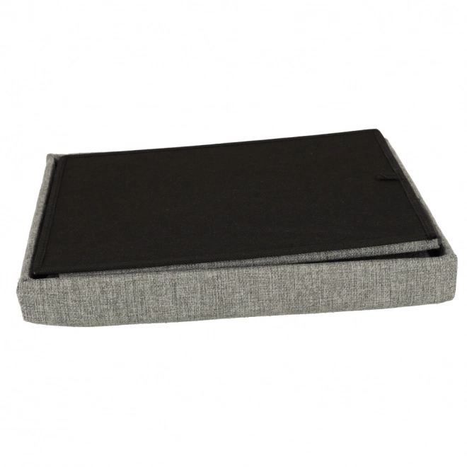 Pouf de rangement pliable gris 38x38x38 cm