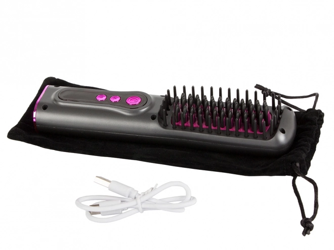 Brosse lissante 2 en 1 fer à lisser sans fil électrique