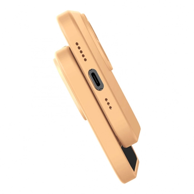 Baseus Étui en gel de silice liquide pour iPhone 14 jaune avec verre trempé et kit de nettoyage – 14 Plus