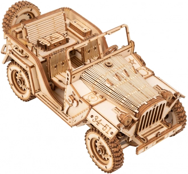 Jeep militaire - Puzzle en bois 3D