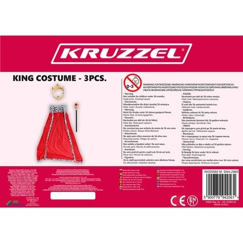 Ensemble de 3 costumes de roi. Kruzzel 20560