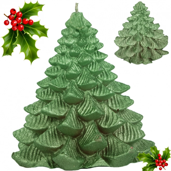 Bougie de Noël en forme de sapin