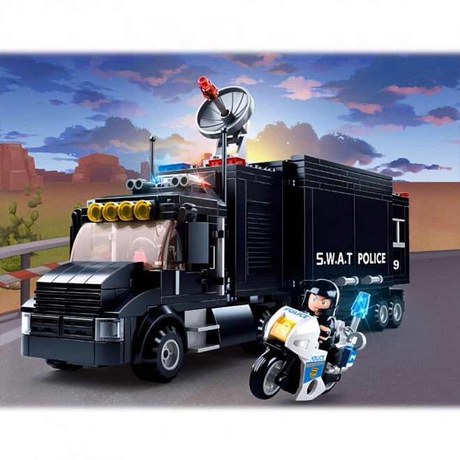 Sluban Police M38-B0659 Base mobile SWAT et voleurs en hélicoptère