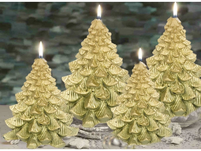 Bougie de Noël en forme de sapin