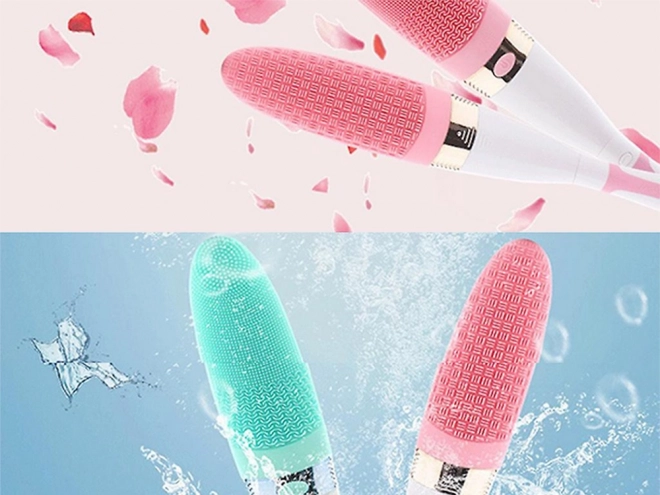 Brosse de massage corporelle en silicone pour le bain