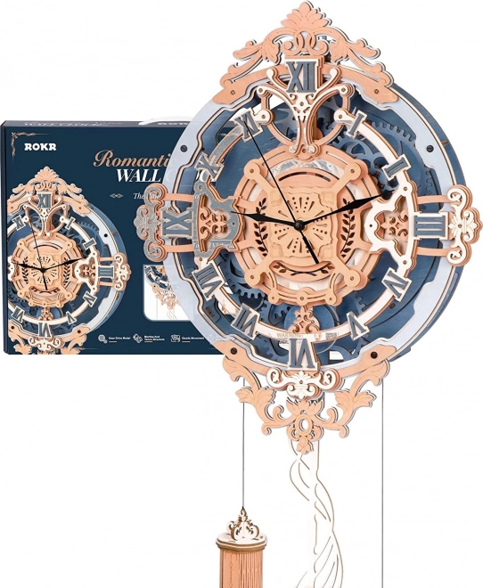 RoboTime 3D puzzle mécanique en bois - Horloge murale