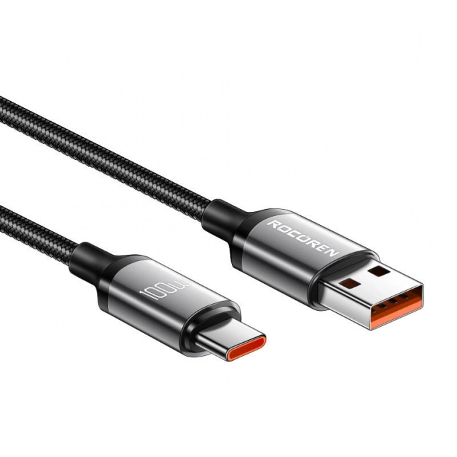 Câble de recharge rapide Rocoren USB-A vers USB-C Série Retro 2m gris