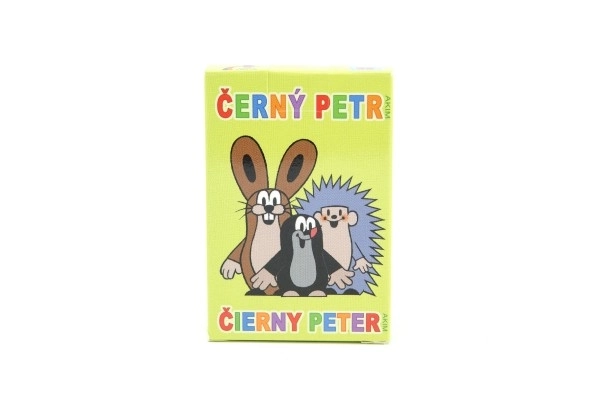 Jeu de société Krtek Peter noir - cartes dans une boîte en papier 6x9cm