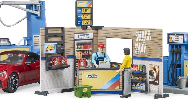 Station-service réaliste avec snack