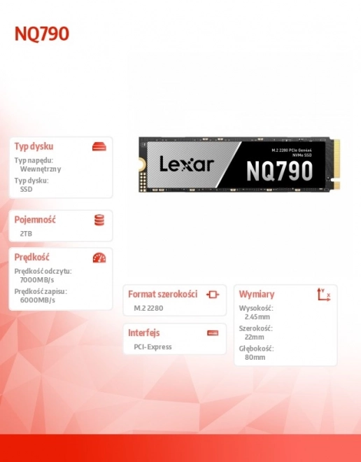 Disque SSD Lexar NQ790 NVMe 2TB PCIe 4x4