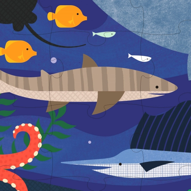 Puzzle réversible sous la mer