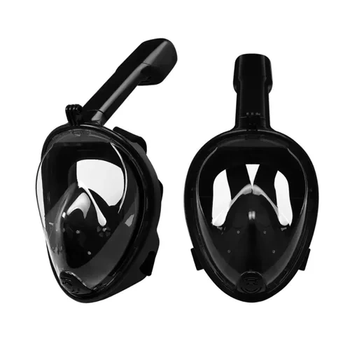 masque facial complet noir pour la plongée en apnée - L/XL