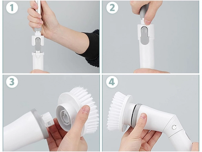 Brosse rotative électrique pour carreaux et joints