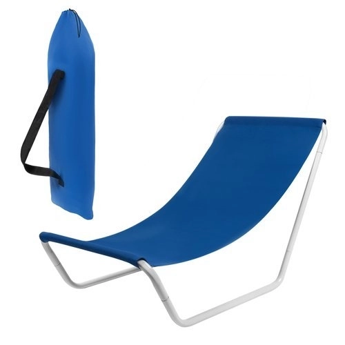 Chaise longue pliante de camping bleue - Malatec